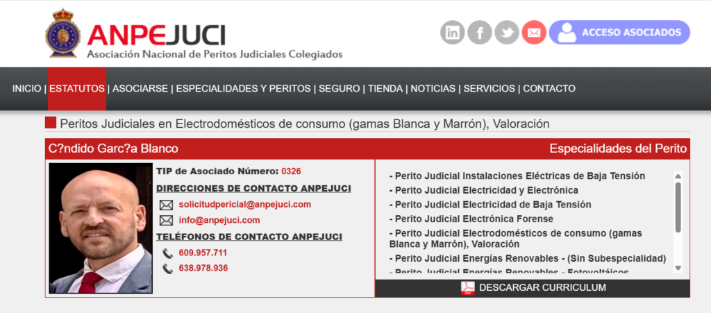 PERITO JUDICIAL ELECTRICO